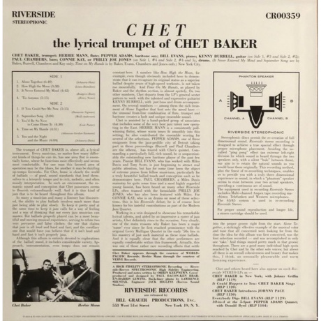 Chet Baker - Chet (Analogue) (0888072197664) виниловая пластинка - фото 2