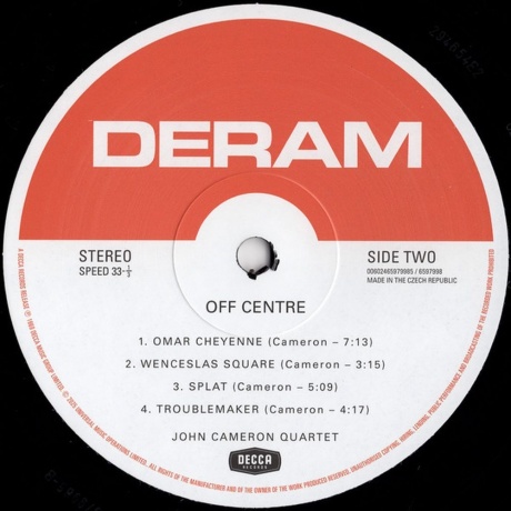 John Cameron - Off Centre (Analogue) (0602465979985) виниловая пластинка - фото 10