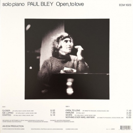 Paul Bley - Open, To Love (Analogue) (0602445053193) виниловая пластинка - фото 3
