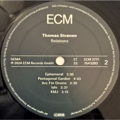 Thomas Stronen - Relations (0602475452836) виниловая пластинка - фото 3