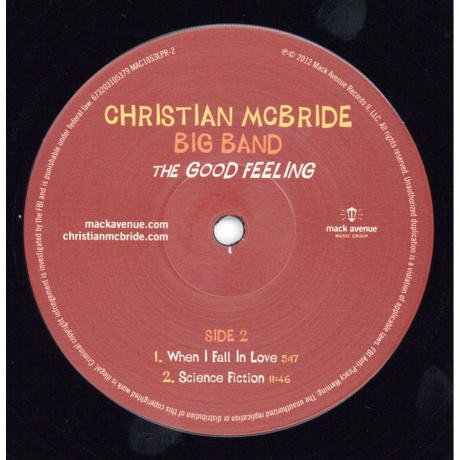 Christian McBride - The Good Feeling (0673203105379) виниловая пластинка - фото 4