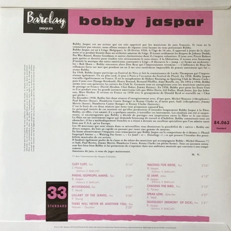 Bobby Jaspar - Bobby Jaspar (Analogue) (3770010277026) виниловая пластинка - фото 3