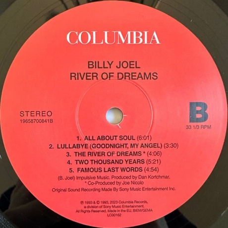 Billy Joel - River Of Dreams (0196587008413) виниловая пластинка - фото 5