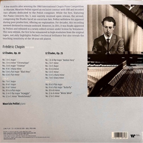 Maurizio Pollini - Chopin: 24 Etudes (5021732497178) виниловая пластинка - фото 2