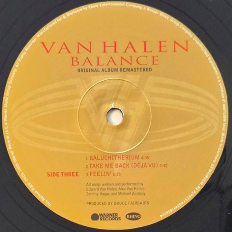 Van Halen - Balance - deluxe (0603497816224) виниловая пластинка - фото 5