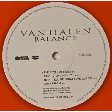 Van Halen - Balance (coloured) (0081227811235) виниловая пластинка - фото 5