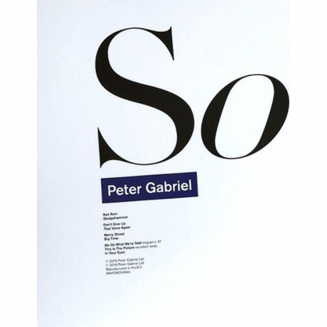 Peter Gabriel - So (0884108016404) виниловая пластинка - фото 2