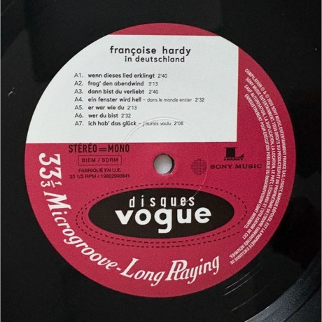 Franсoise Hardy - In Deutschland (0198029086416) виниловая пластинка - фото 5
