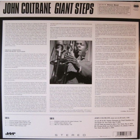 John Coltrane - Giant Steps (8436028696772) виниловая пластинка - фото 2