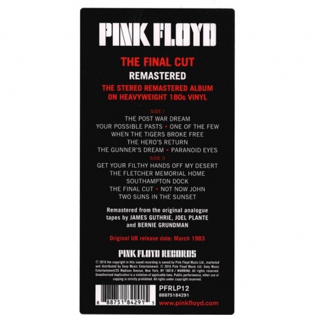 Pink Floyd - Final Cut (0888751842915) виниловая пластинка - фото 2