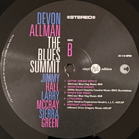 Devon Allman - Blues Summit (0710347211419) виниловая пластинка - фото 4