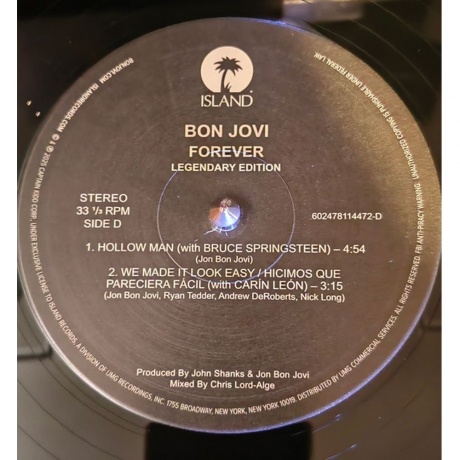Bon Jovi - Forever (Legendary Edition) (0602478114472) виниловая пластинка - фото 13