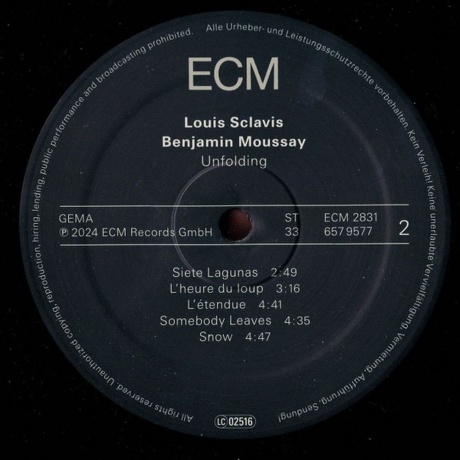 Louis Sclavis &amp; Benjamin Moussay - Unfolding (0602465795776) виниловая пластинка - фото 4