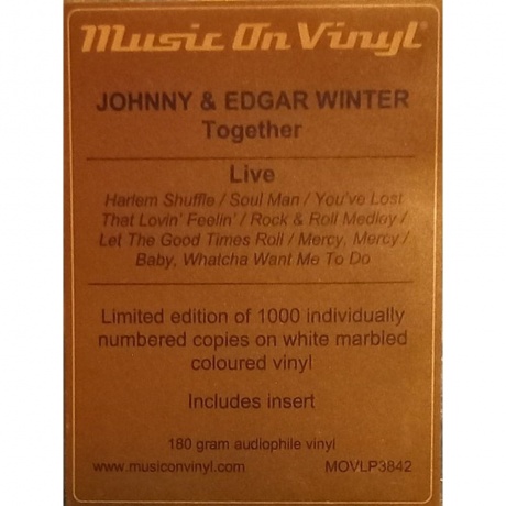 Johnny Winter &amp; Edgar Winter - Together (coloured) (8719262036871) виниловая пластинка - фото 3