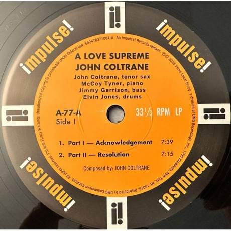 John Coltrane - A Love Supreme (0602478371004) виниловая пластинка - фото 2