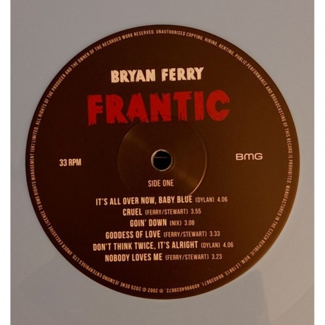 Bryan Ferry - Frantic (coloured) (4099964039672) виниловая пластинка - фото 3