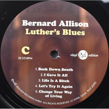 Bernard Allison - Luthers Blues (0710347209010) виниловая пластинка - фото 7
