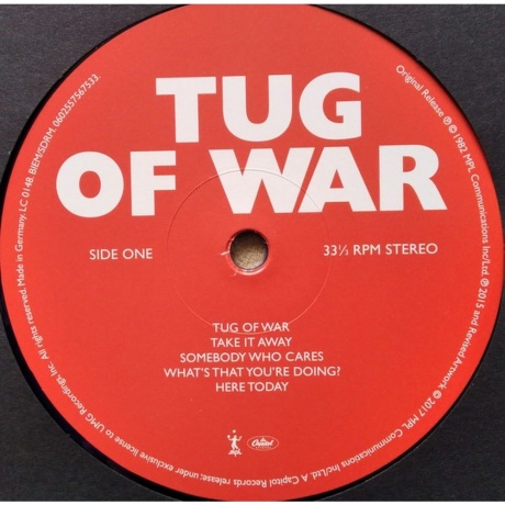 Paul Mccartney - Tug Of War (Remastered) (0602557567533) виниловая пластинка - фото 3