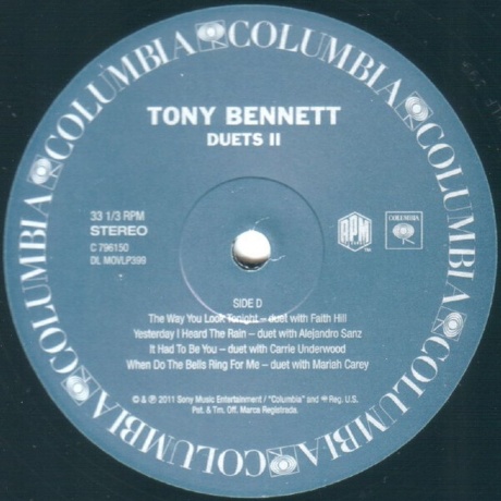 Tony Bennett - Duets Ii (8713748982713) виниловая пластинка - фото 8