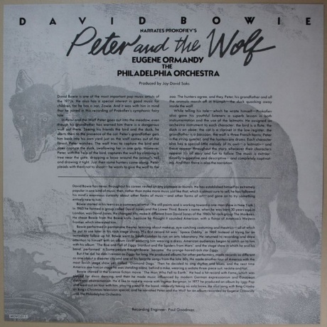 David Bowie - Peter And The Wolf (8718469536900) виниловая пластинка - фото 4