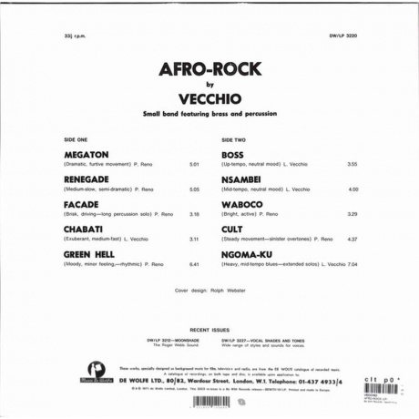 Vecchio - Afro-Rock (4251804140690) виниловая пластинка - фото 2