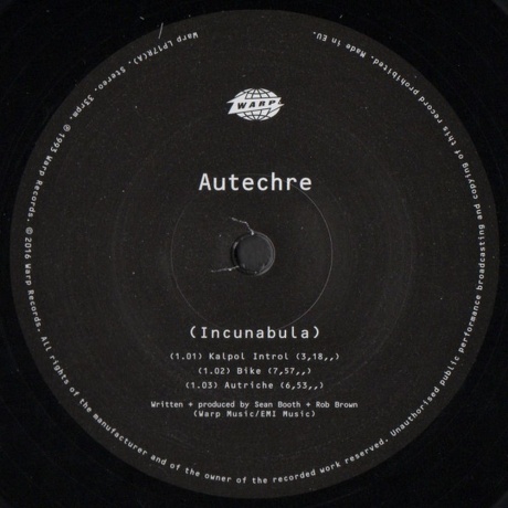 Autechre - Incunabula (0801061801717) виниловая пластинка - фото 3