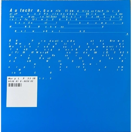 Autechre - Quaristice (5056818803093) виниловая пластинка