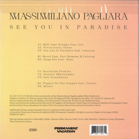 Massimiliano Pagliara - See You In Paradise (0673795724712) виниловая пластинка - фото 2