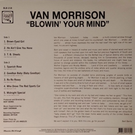 Van Morrison - Blowin' Your Mind! (8718469531325) виниловая пластинка - фото 3