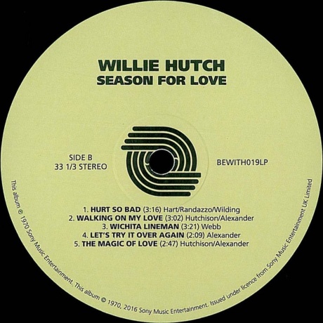 Willie Hutch - Season For Love (8713748984885) виниловая пластинка - фото 4