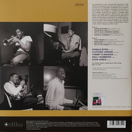 Paul Chambers - Paul Chambers Quintet (8436569193440) виниловая пластинка - фото 5