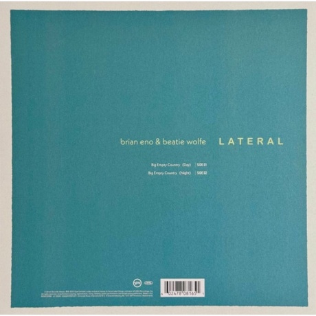 Brian Eno &amp; Beatie Wolfe - Lateral (0602478081651) виниловая пластинка - фото 2