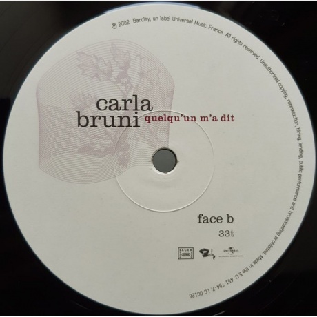 Carla Bruni - Quelqu'Un M'a Dit (0602445175475) виниловая пластинка - фото 5