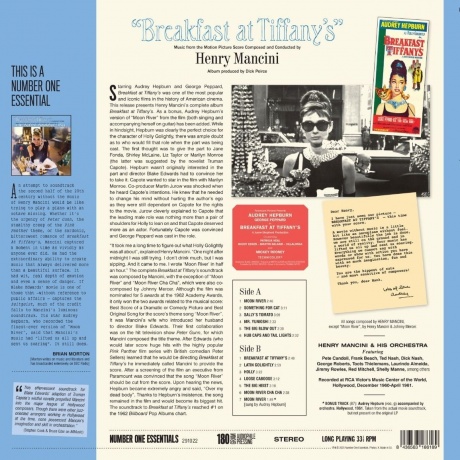 Henry Mancini - Breakfast At Tiffanys (8436563186189) виниловая пластинка - фото 2
