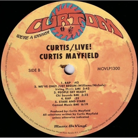 Curtis Mayfield - Curtis/Live! (8718469537846) виниловая пластинка - фото 5