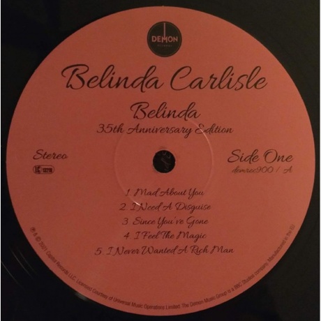 Belinda Carlisle - Belinda (5014797905436) виниловая пластинка - фото 4