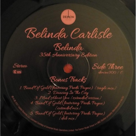 Belinda Carlisle - Belinda (5014797905436) виниловая пластинка - фото 6