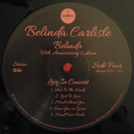 Belinda Carlisle - Belinda (5014797905436) виниловая пластинка - фото 7
