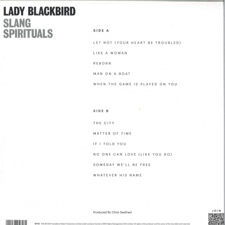 Lady Blackbird - Slang Spirituals (Clear) (4099964056181) - фото 2