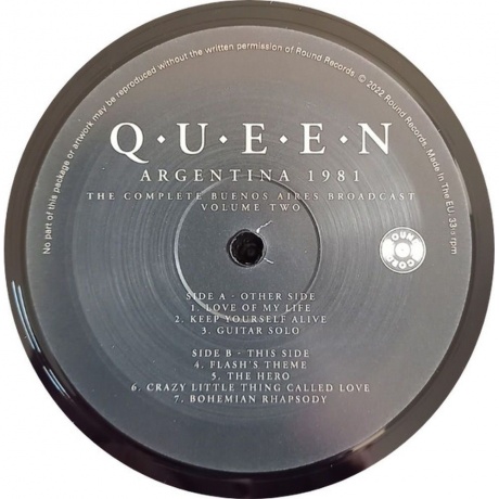 Queen - Argentina 1981 Vol.2 (0803341538825) виниловая пластинка - фото 4