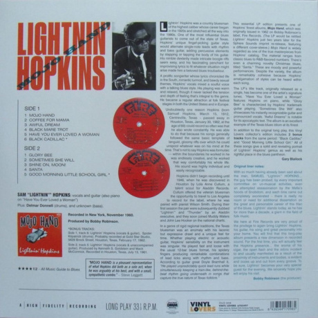 Lightnin' Hopkins - Mojo Hand (8436544170985) виниловая пластинка - фото 2