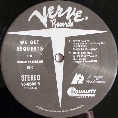 Oscar Peterson - We Get Requests (Analogue) (0753088860614) виниловая пластинка - фото 4