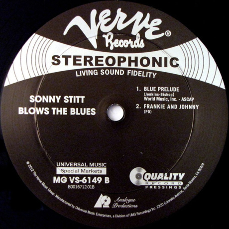 Sonny Stitt - Blows The Blues (Analogue) (0753088614910) виниловая пластинка - фото 4