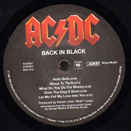 AC/DC, Back In Black (Remastered) (5099751076513) виниловая пластинка - фото 3