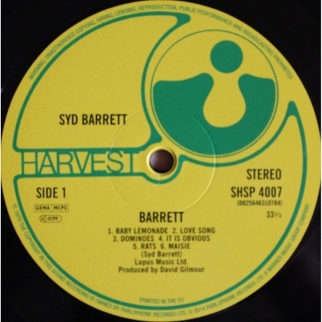 Syd Barrett - Barrett (0825646310784) виниловая пластинка - фото 3