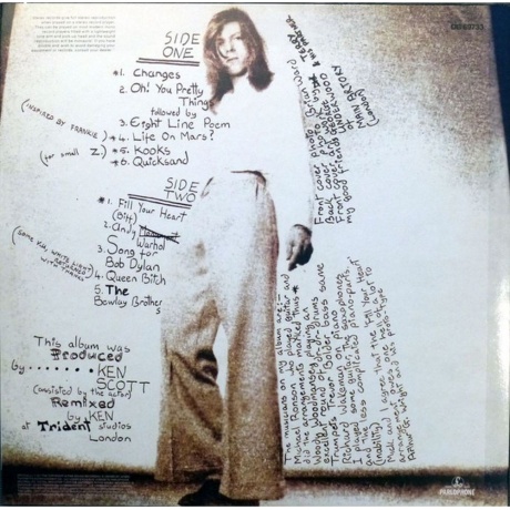 David Bowie - Hunky Dory (0825646289448) виниловая пластинка - фото 2