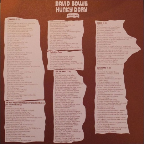 David Bowie - Hunky Dory (0825646289448) виниловая пластинка - фото 5