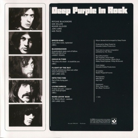 Deep Purple, In Rock (0825646035083) виниловая пластинка - фото 3