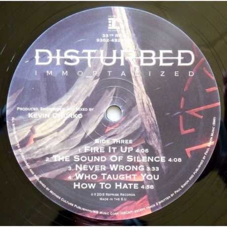 Disturbed - Immortalized (0093624926337) виниловая пластинка - фото 7