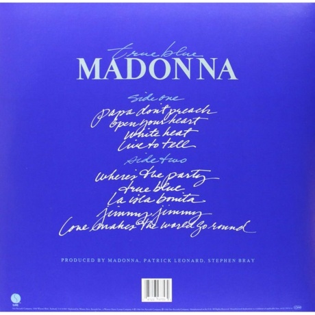 Madonna - True Blue (0081227973582) виниловая пластинка - фото 2